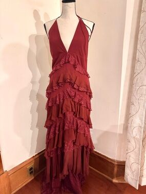 Alice + Olivia Oxblood Maxi Dress